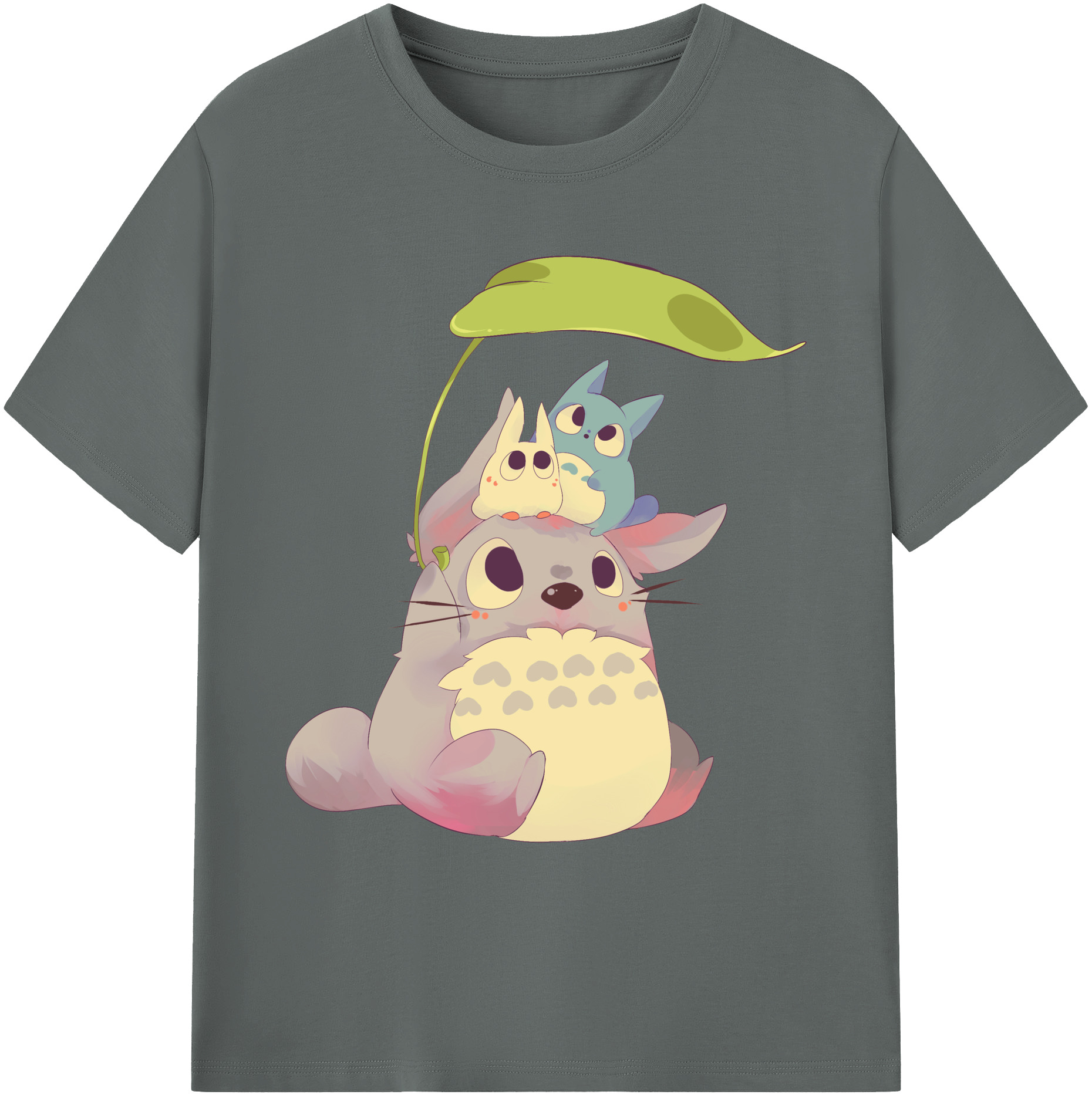 （画像用） となりのトトロ 草壁メイ 草壁サツキ My Neighbor Totoro Satsuki Kusakabe Mei Kusakabe 綿100％ メンズ半袖Tシャツ｜肌触りやわらか＆通気性